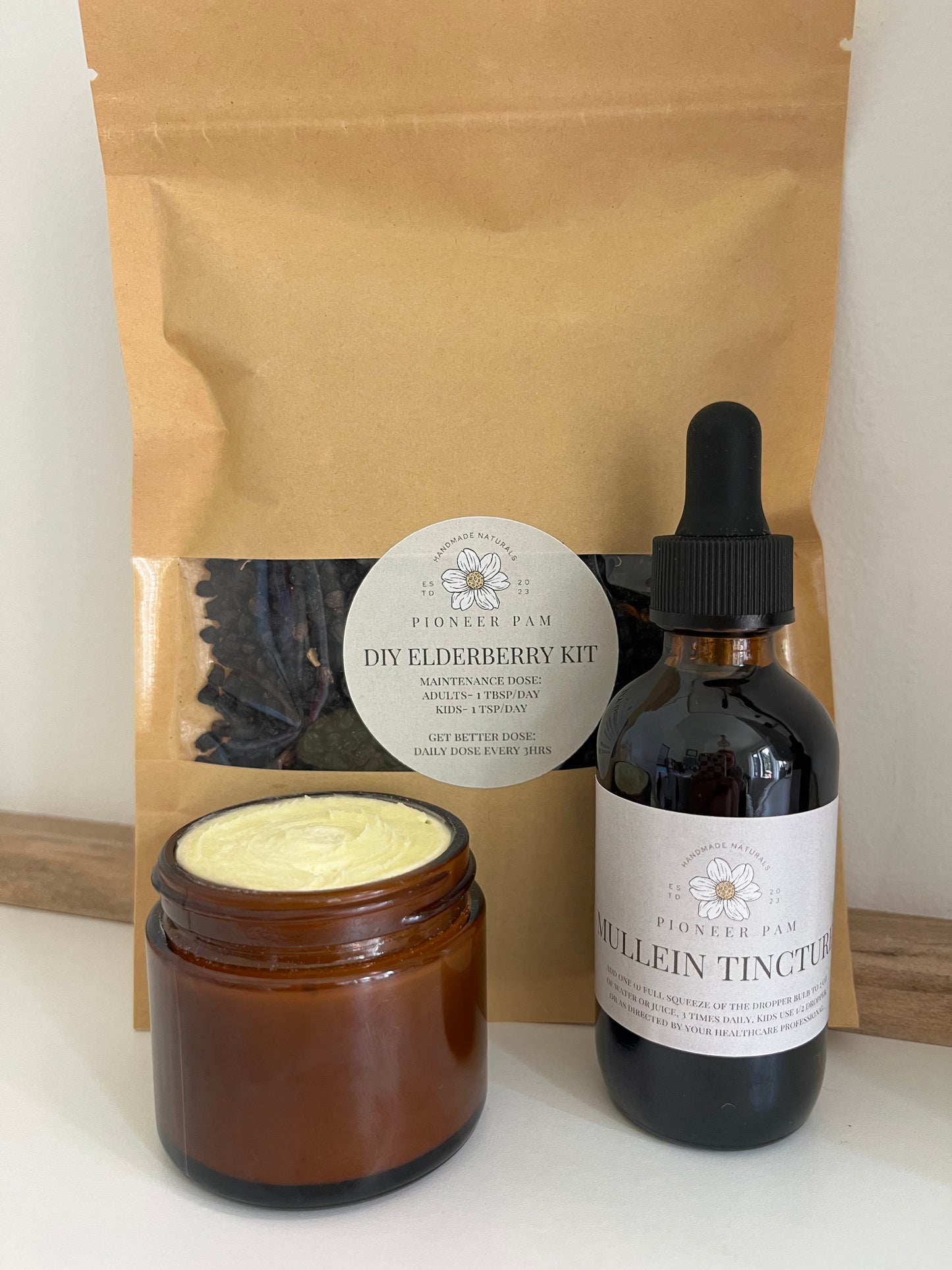 IMMUNITY COMBO: Mullein Tincture + Elderberry Kit + Mullein Tallow