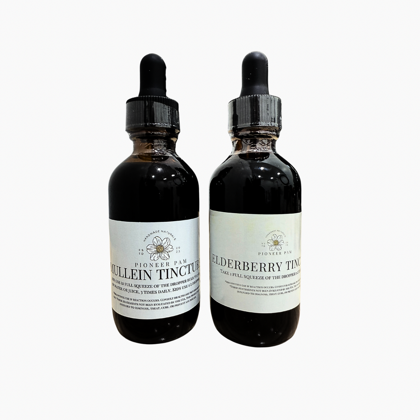 Dynamic Tincture Duo: Immune & Respiratory Support- Elderberry + Mullein Tincture