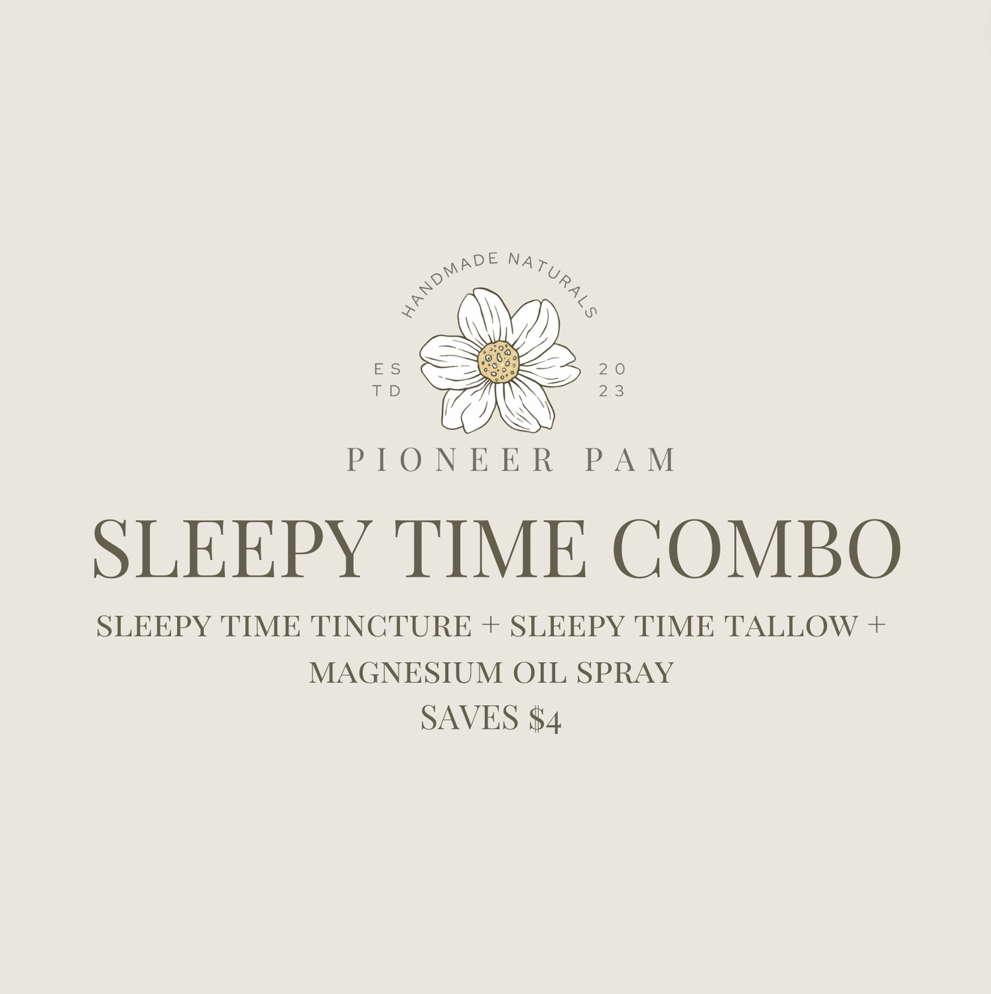 SLEEPY TIME COMBO: Sleepy Time Tincture, Sleepy Time Tallow, Magnesium Spray