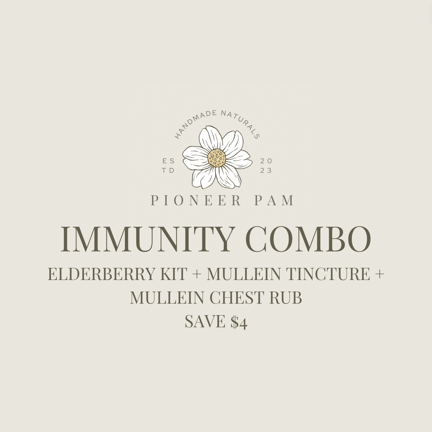 IMMUNITY COMBO: Mullein Tincture + Elderberry Kit + Mullein Tallow