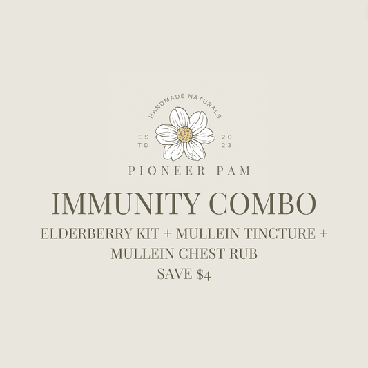 IMMUNITY COMBO: Mullein Tincture + Elderberry Kit + Mullein Tallow