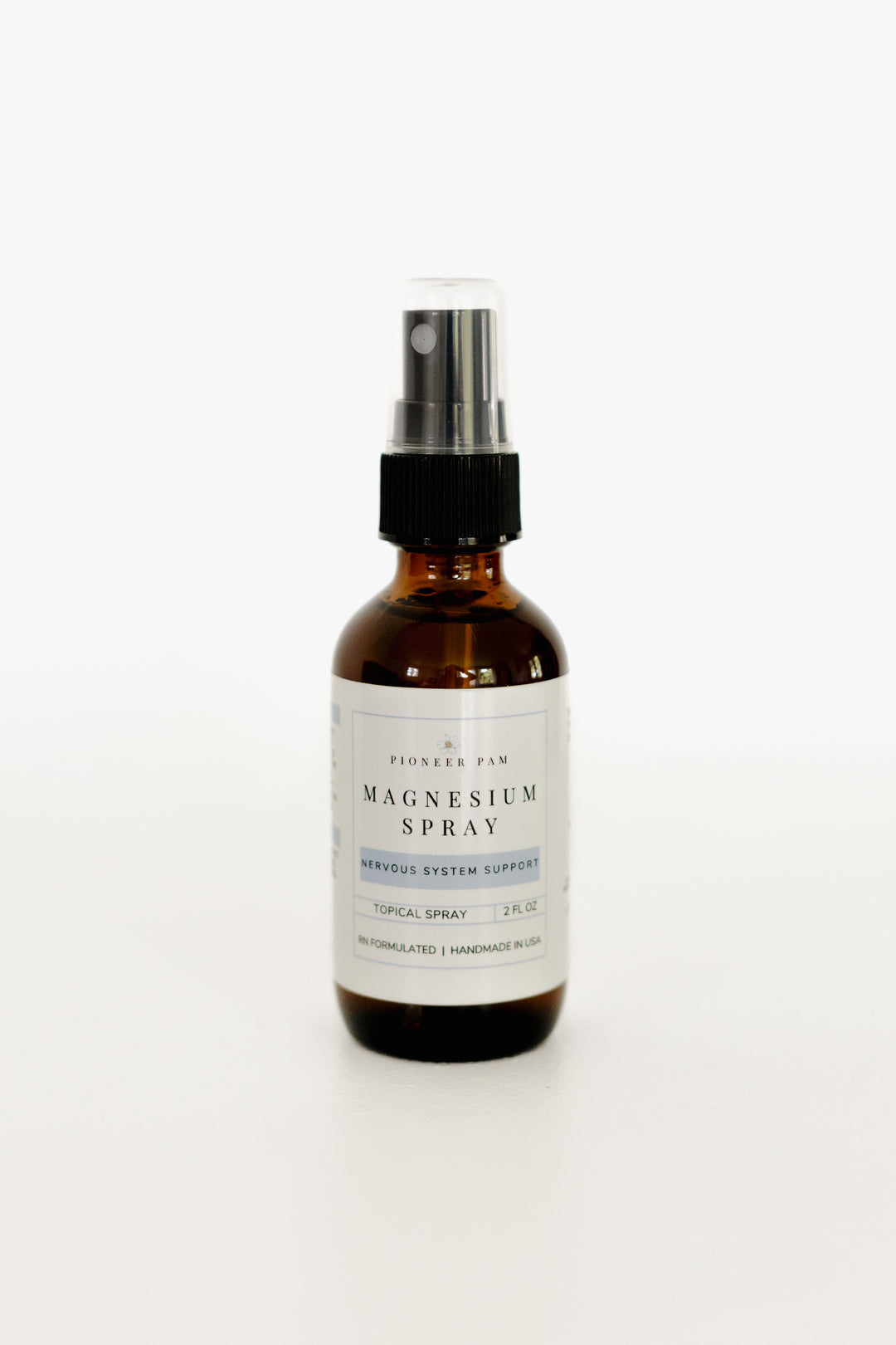 Pioneer Pam Magnesium Oil Spray bottle, topical nervous system support spray, 2 fl oz