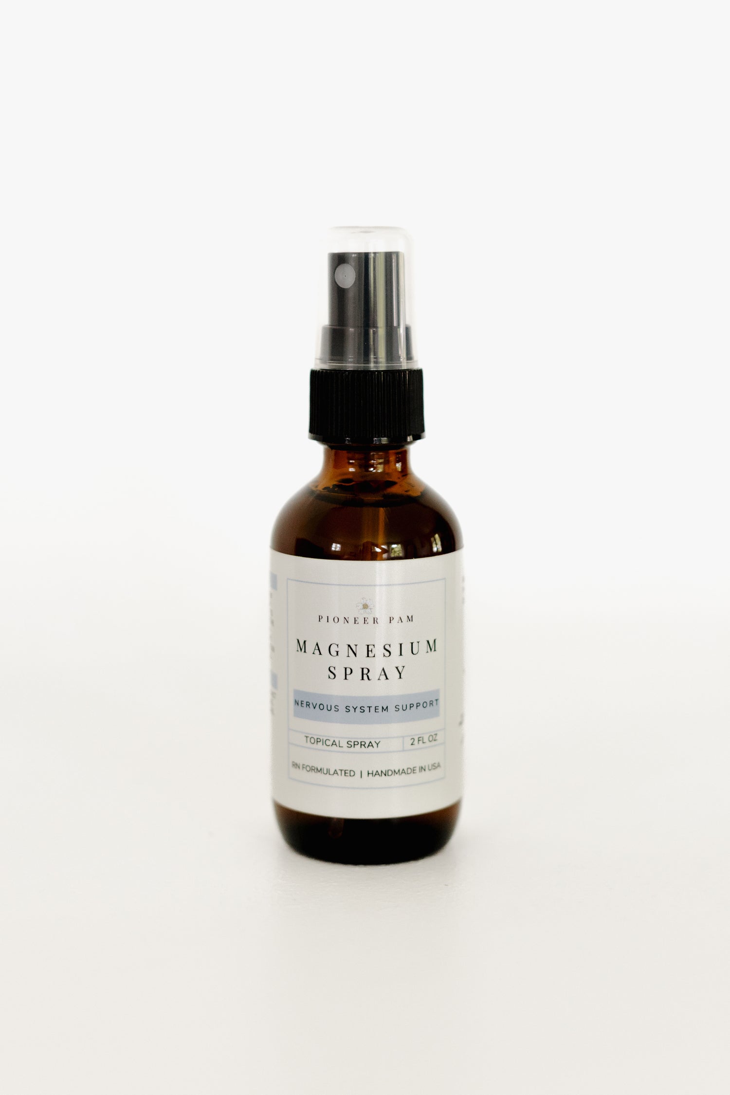 Pioneer Pam Magnesium Oil Spray bottle, topical nervous system support spray, 2 fl oz
