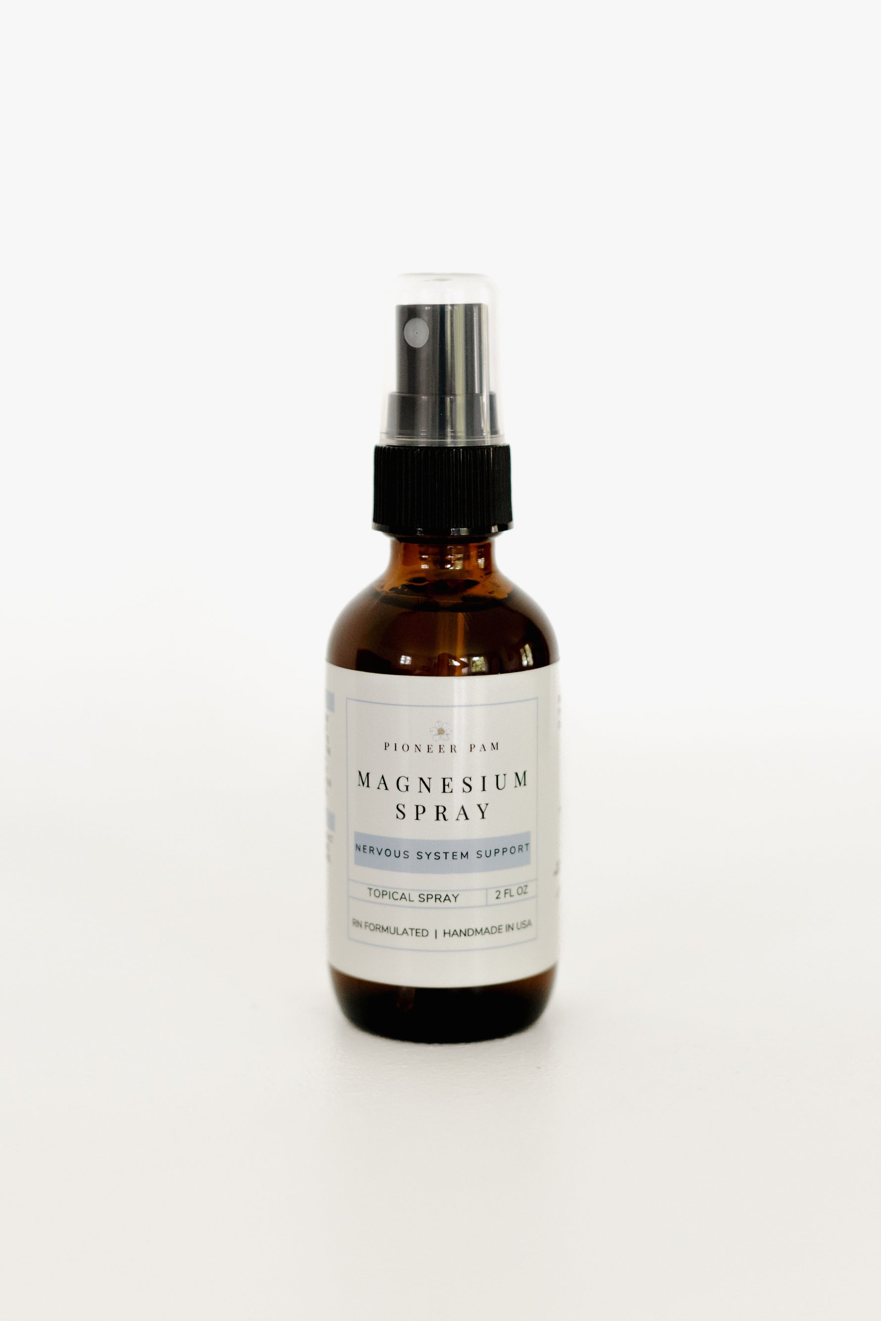 Pioneer Pam Magnesium Oil Spray bottle, topical nervous system support spray, 2 fl oz